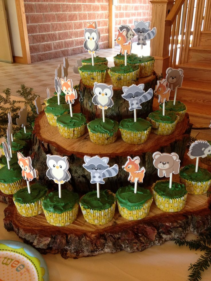 Woodland Themed Baby Shower Cupcakes
 103 best Woodland Baby Shower images on Pinterest