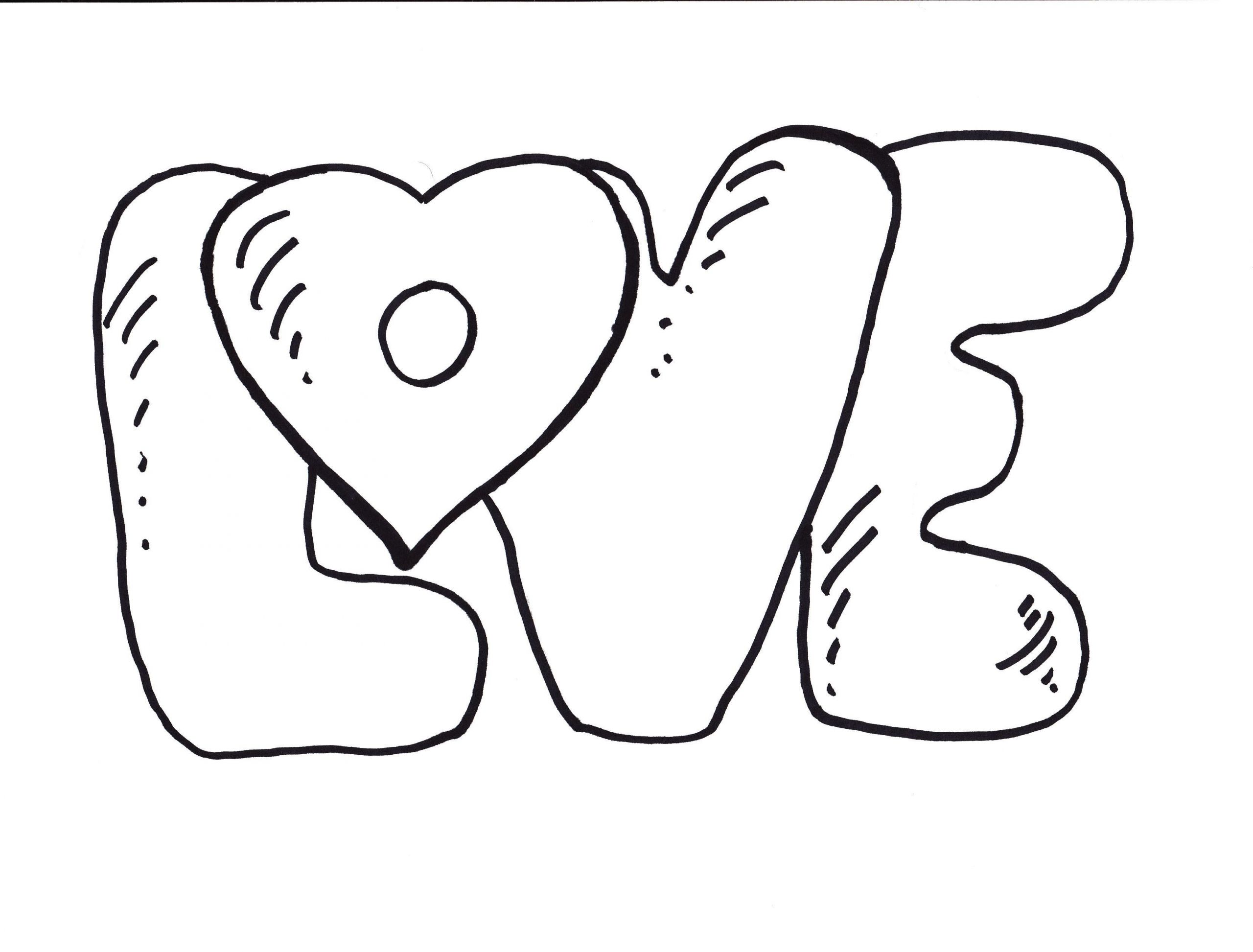 Word Coloring Pages For Kids
 Coloring Pages The Word Love