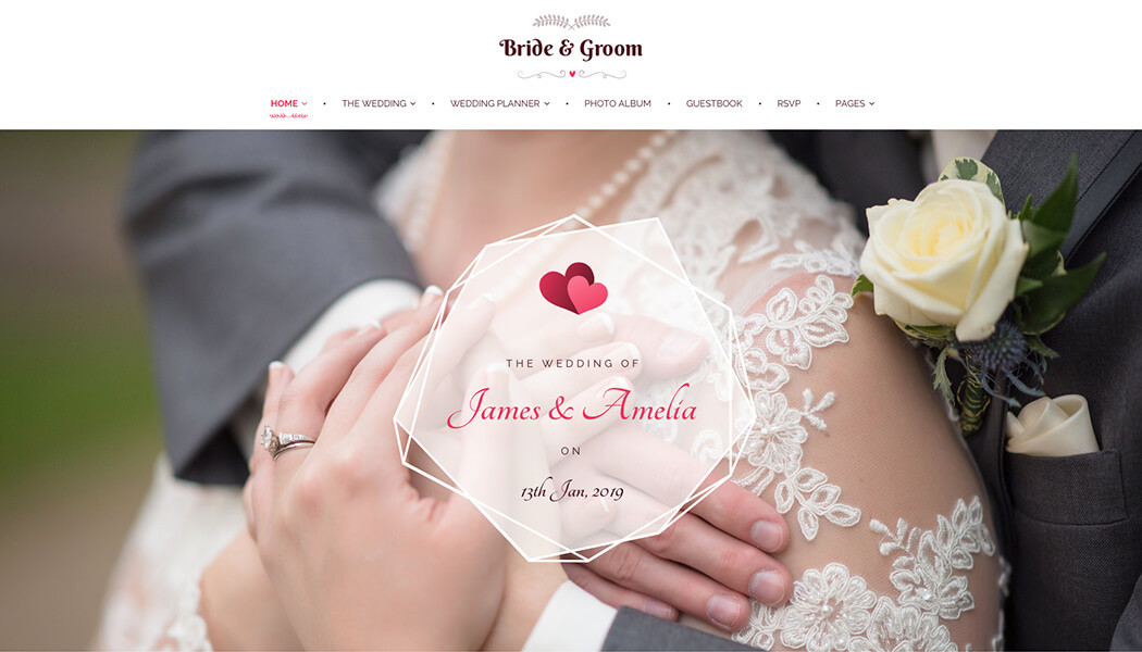 Wordpress Wedding Theme
 Bride & Groom An Elegant & Attractive Wedding WordPress