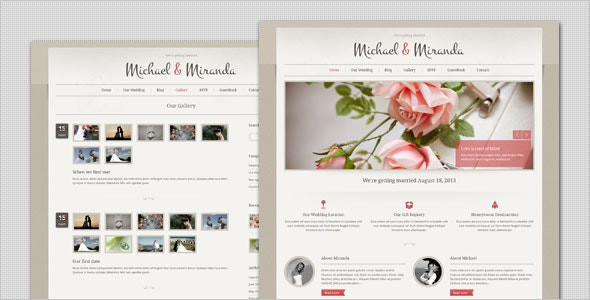 Wordpress Wedding Theme
 Wedding Classic and Elegant WordPress Theme by