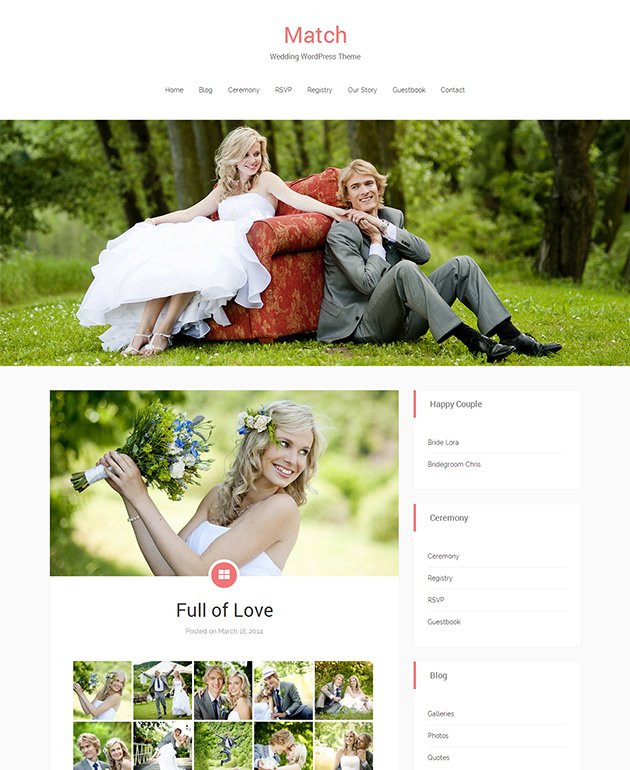 Wordpress Wedding Theme
 30 Free Wedding WordPress Themes 2018 MageeWP