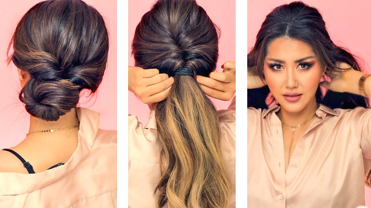 Working Hairstyles For Long Hair
 1 MIN EVERYDAY HAIRSTYLES for WORK 💗 WITH PUFF 💗 EASY