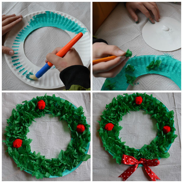 Wreath Craft For Kids
 Easy Craft for Kids Paper Plate Christmas Wreath