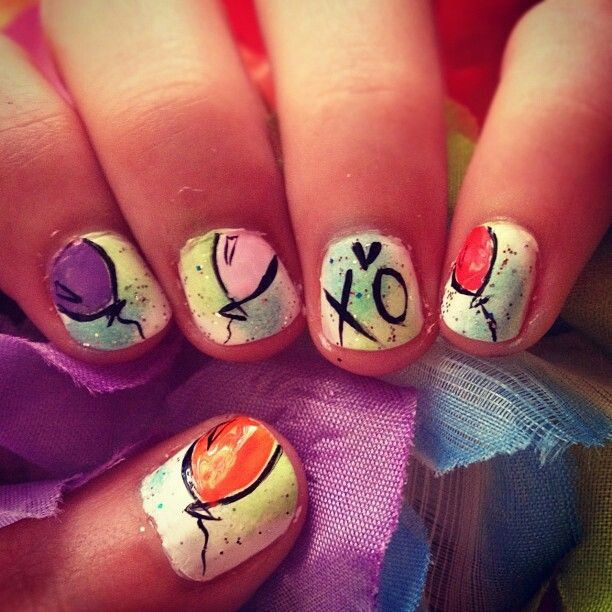 Xo Nail Designs
 House of Balloons The Weeknd XO nails ♡
