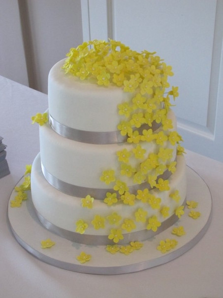 Yellow And Gray Wedding Cakes
 Wedding By Designs Yellow Wedding Cakes Design