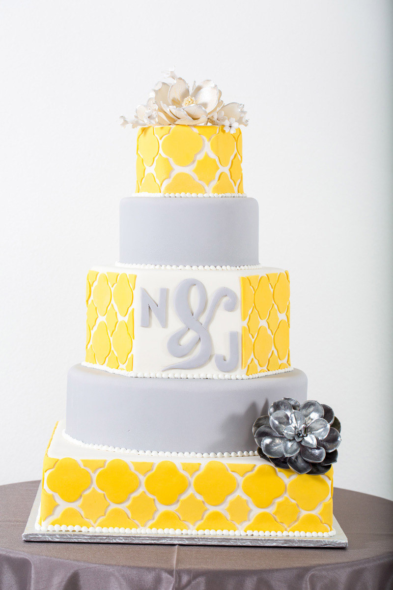 Yellow And Gray Wedding Cakes
 50 Shades of Grey… Weddings