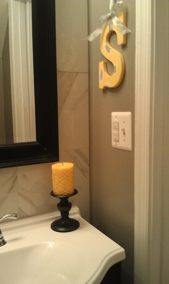 Yellow And Grey Bathroom Decor
 256 best images about Bathroom Ideas on Pinterest