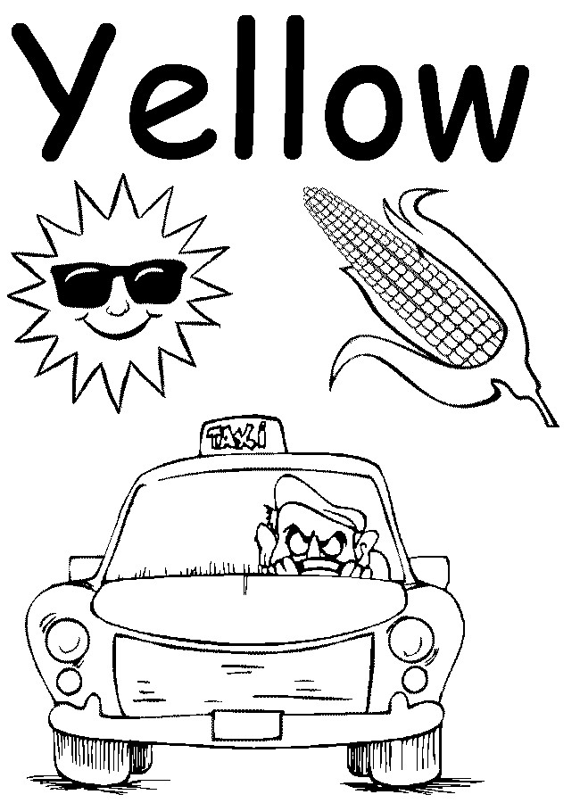 Yellow Coloring Pages For Toddlers
 preschool worksheets