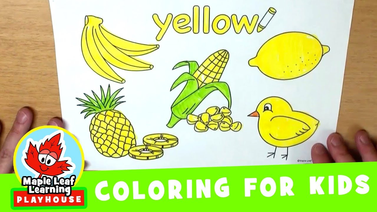Yellow Coloring Pages For Toddlers
 Yellow Coloring Page for Kids