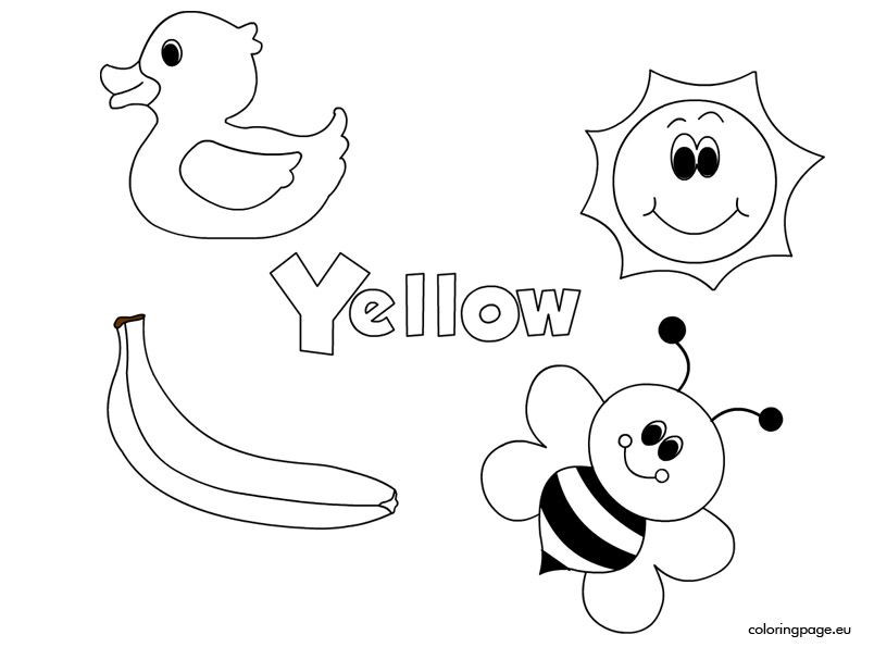 Yellow Coloring Pages For Toddlers
 yellow