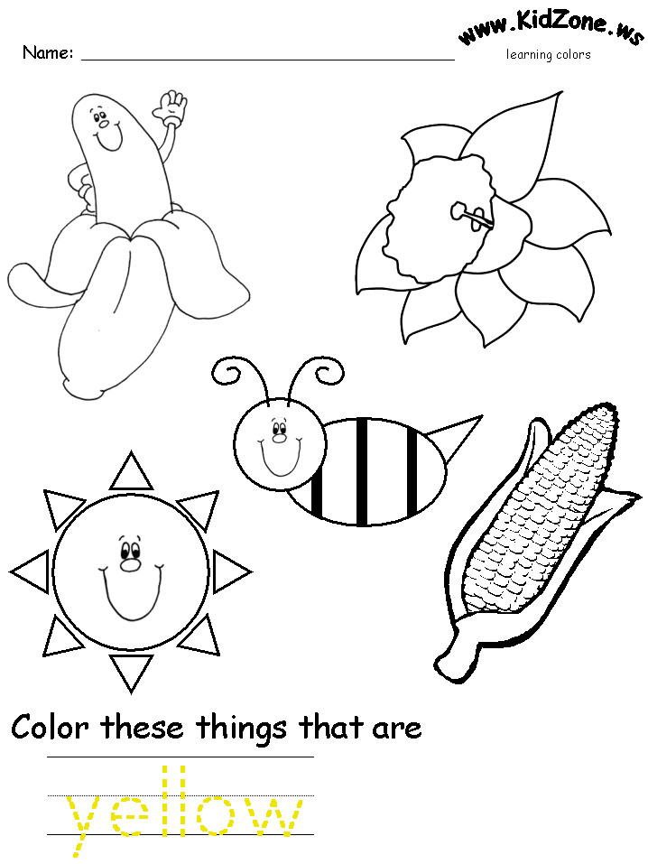 Yellow Coloring Pages For Toddlers
 Y is for Yellow lors yellow1 718×957 pixels