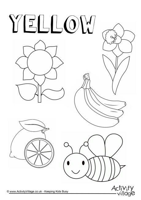 Yellow Coloring Pages For Toddlers
 yellow