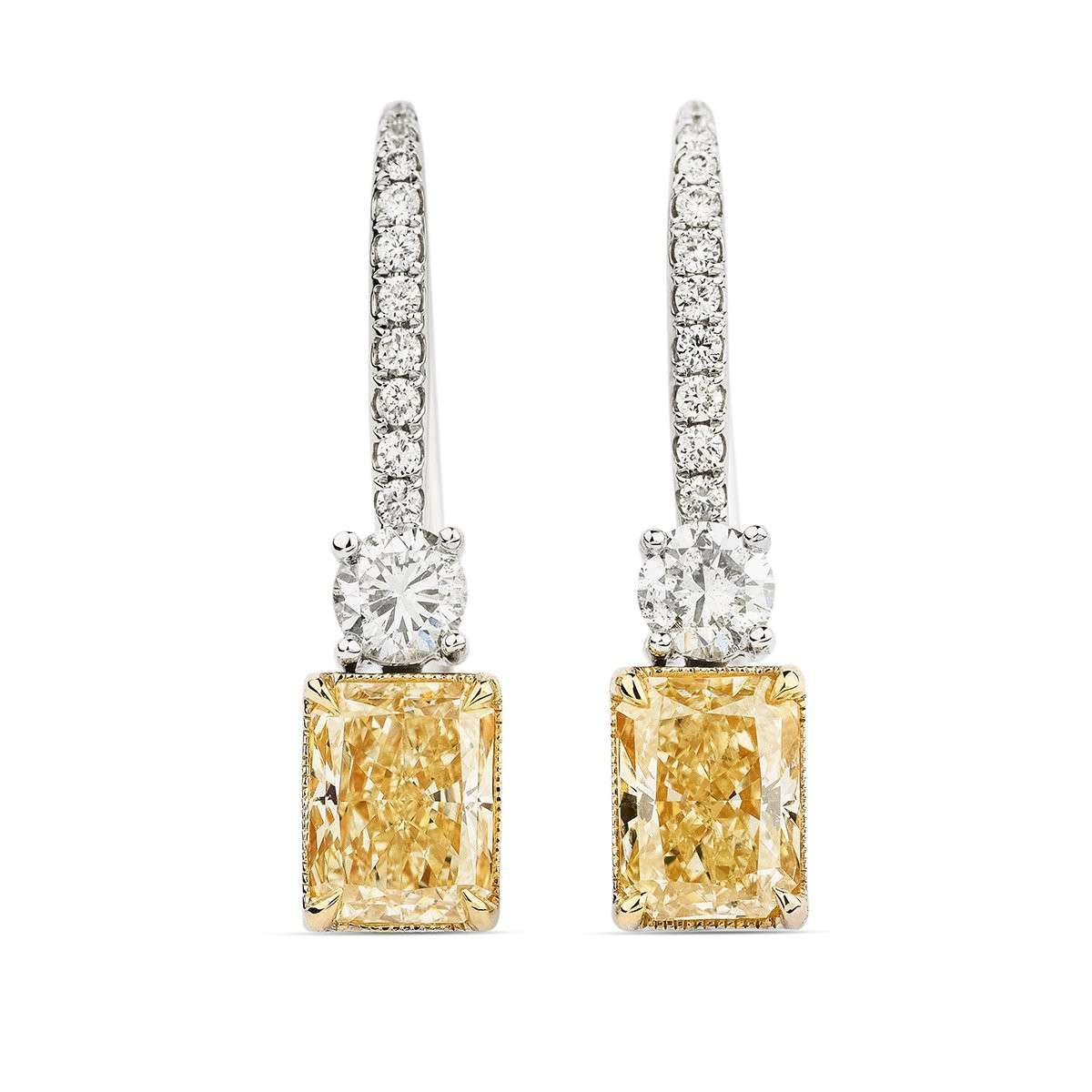 Yellow Diamond Earrings
 Fancy Light Yellow Diamond Earrings 1 96 carat