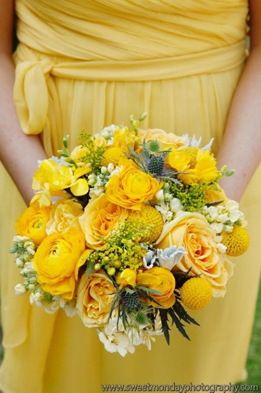 Yellow Flowers For Wedding
 Picture Spring Yellow Wedding Ideas