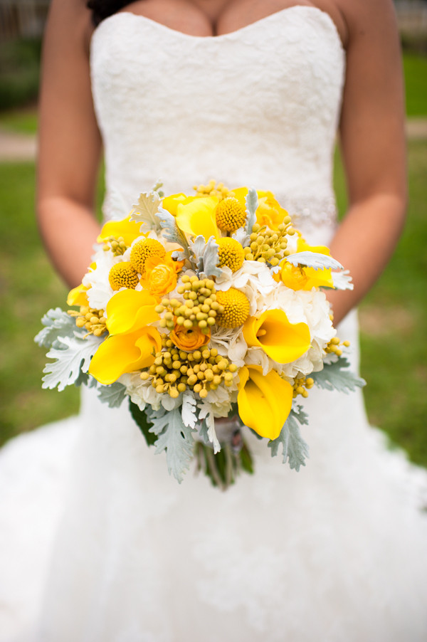 Yellow Flowers For Wedding
 southern wedding yellow bouquet