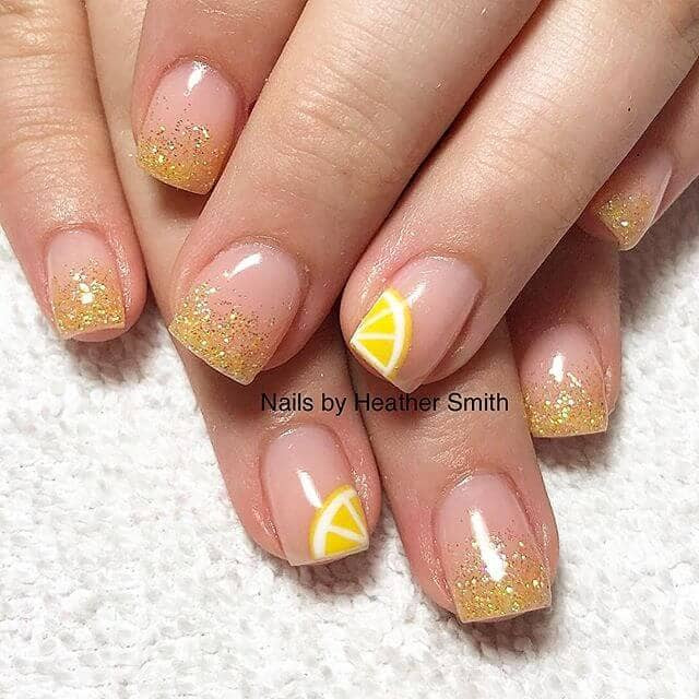 Yellow Glitter Nails
 50 Gorgeous Yellow Acrylic Nails to Spice Up Your Fashion