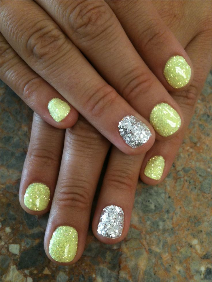 Yellow Glitter Nails
 17 Best images about Yellow Nails on Pinterest