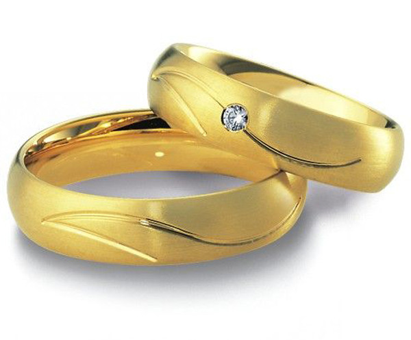 Yellow Gold Wedding Rings Sets For His And Her
 beautiful Jewelry yellow Gold Plating stainless steel