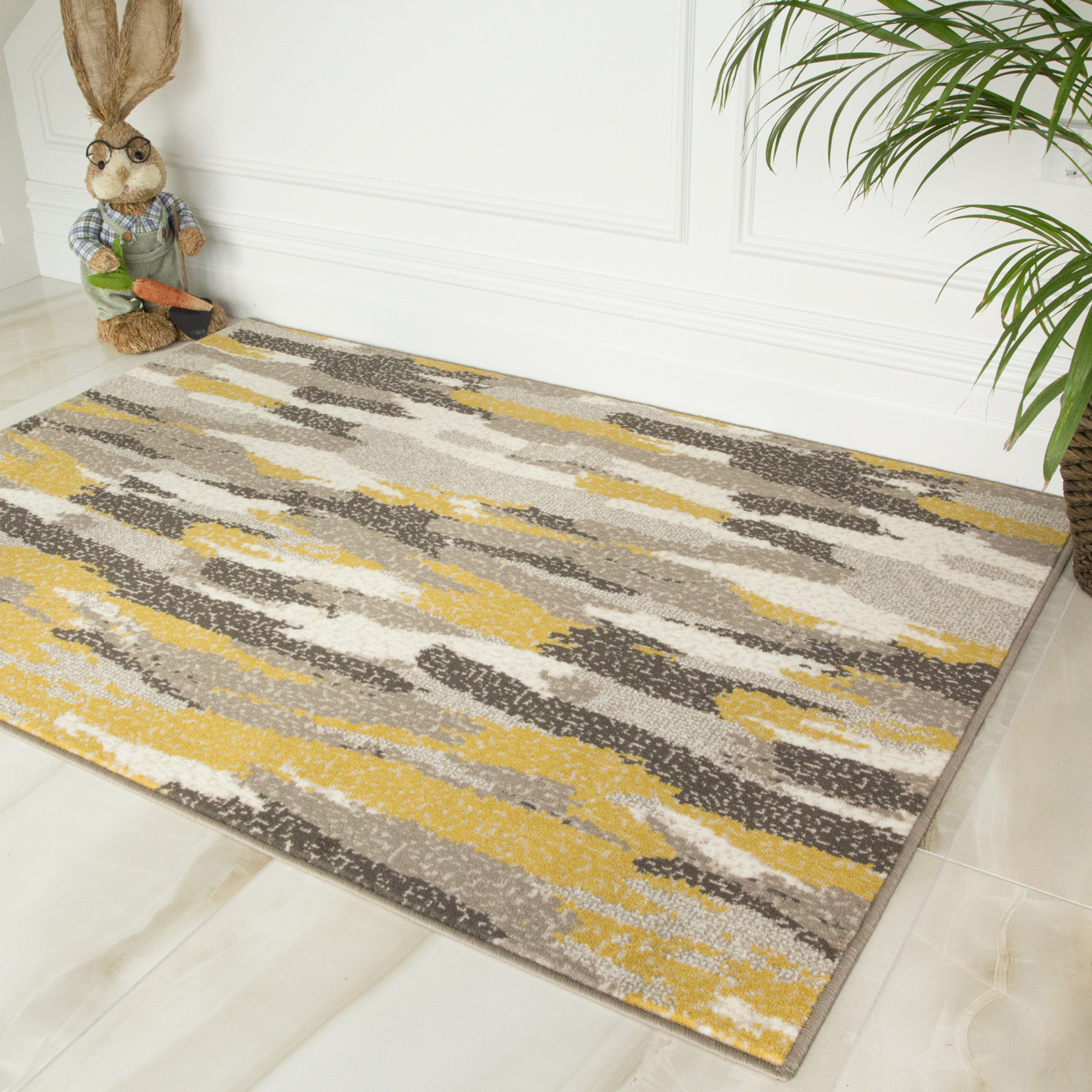 Yellow Rugs For Living Room
 Ochre Yellow Abstract Rug Milan