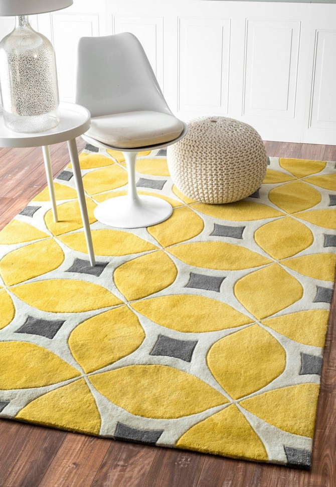 Yellow Rugs For Living Room
 Yellow nuLOOM handmade modern disco rug from Overstock1