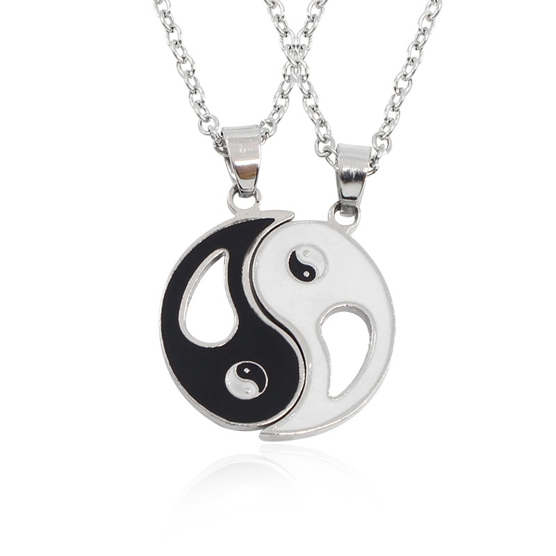 Yin Yang Necklace For Couples
 2 PCS Best Friends Necklace Jewelry Yin Yang Tai Chi