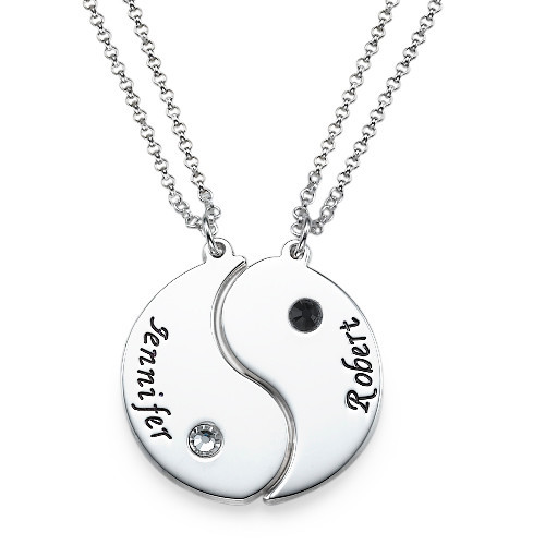Yin Yang Necklace For Couples
 Engraved Yin Yang Necklace for Couples