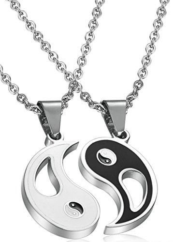 Yin Yang Necklace For Couples
 2 Piece Yin Yang Magic Pendant Couples Necklace
