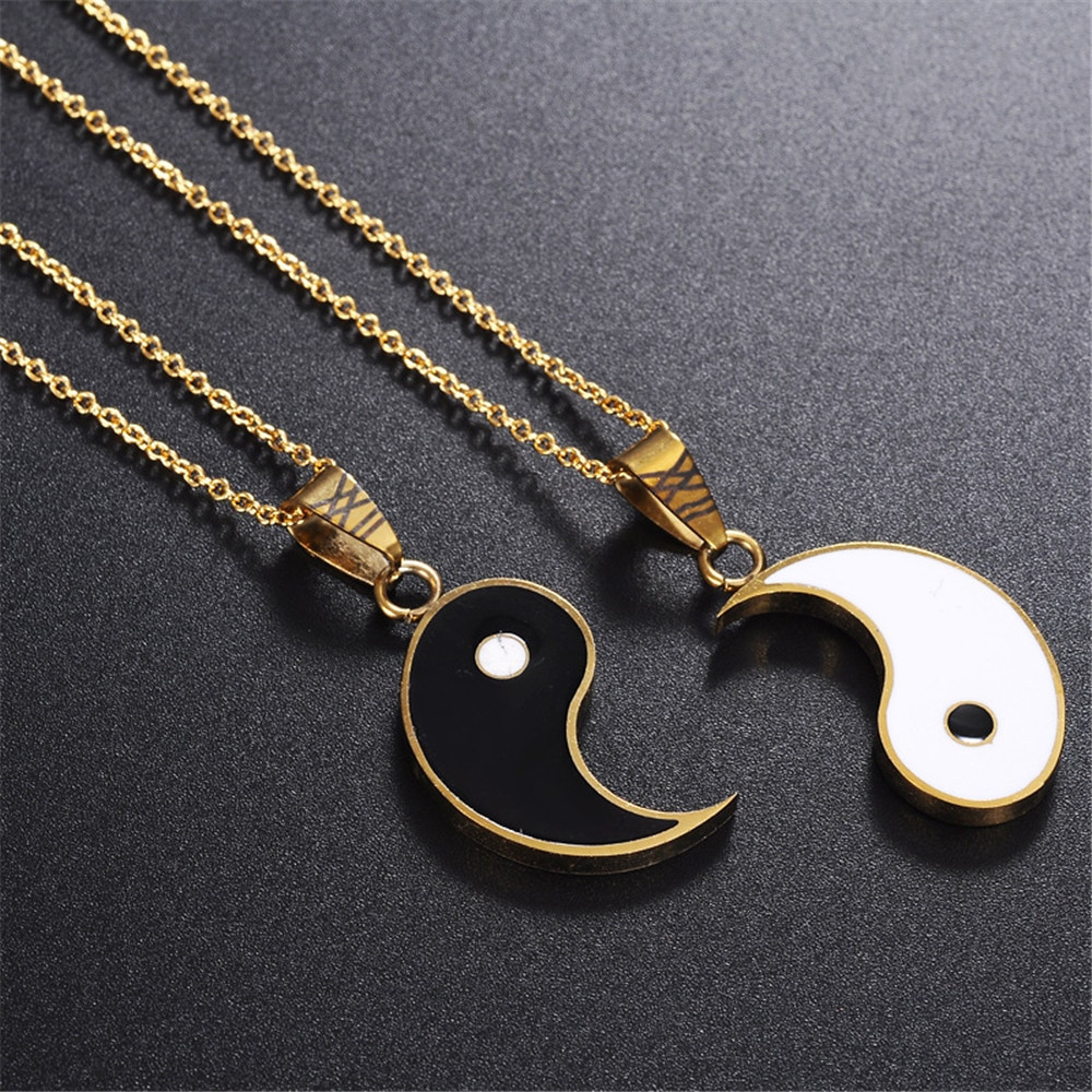 Yin Yang Necklace For Couples
 Yin Yang Pendant Puzzle Piece Necklace Jewlery Gifts for