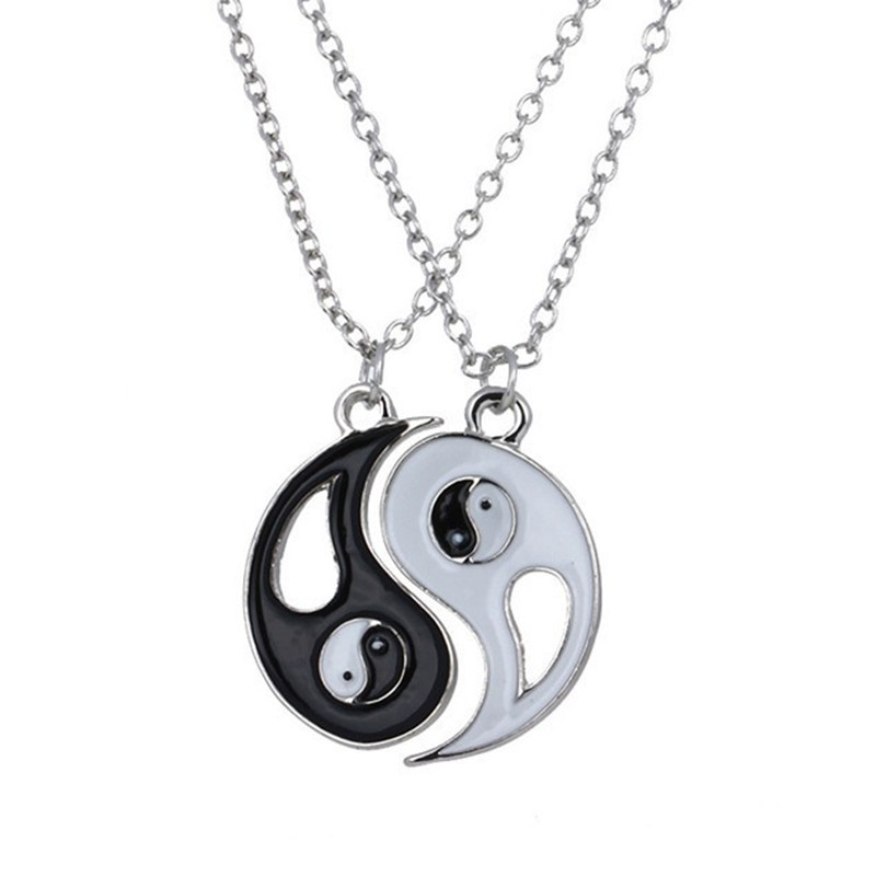 Yin Yang Necklace For Couples
 2015 Fashion Alloy Necklace Yin Yang Tai Chi Pendant