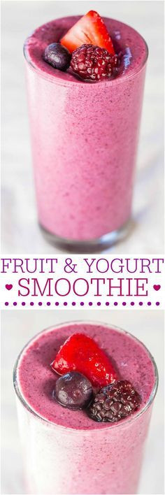 Yogurt Smoothie Recipes With Frozen Fruit
 Frozen Fruit Smoothie Recipe