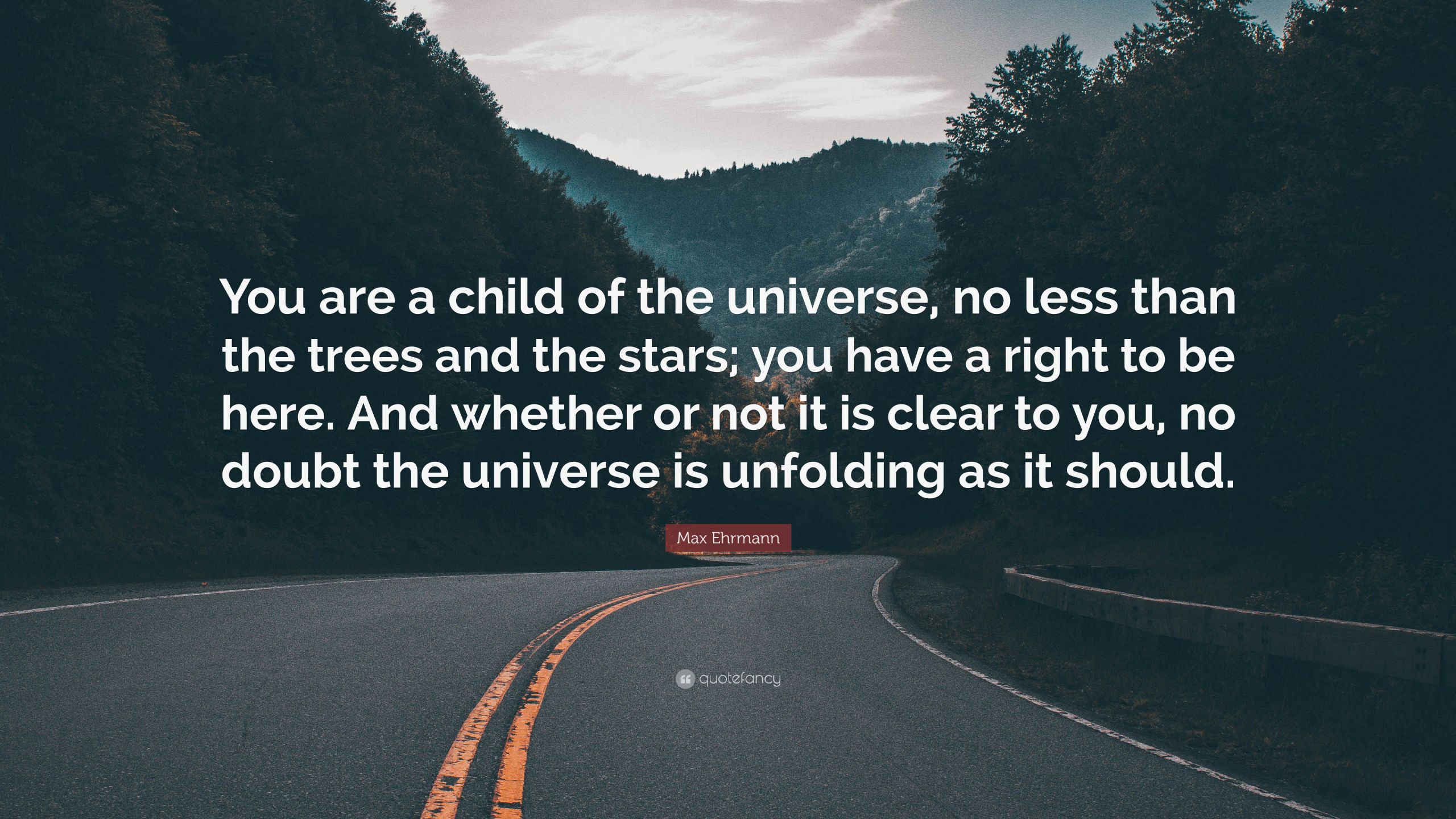 You Are A Child Of The Universe Quote
 Max Ehrmann Quote “You are a child of the universe no