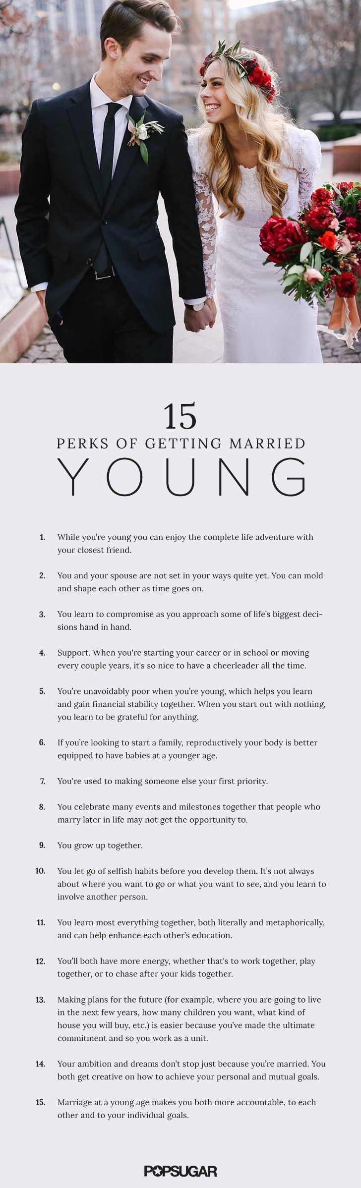 Young Marriage Quotes
 15 Perks of Getting Married in Your Early 20s or Even