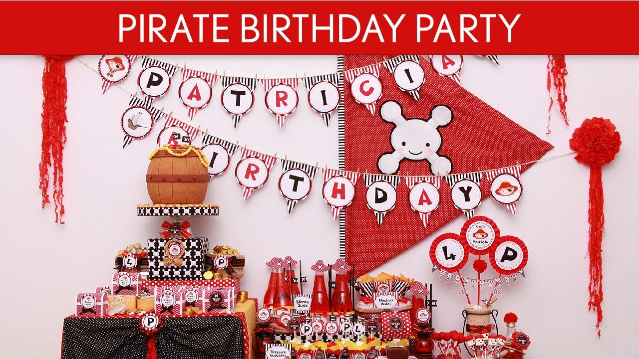 Youtube Birthday Party Ideas
 Pirate Birthday Party Ideas Pirate Girl Red B8