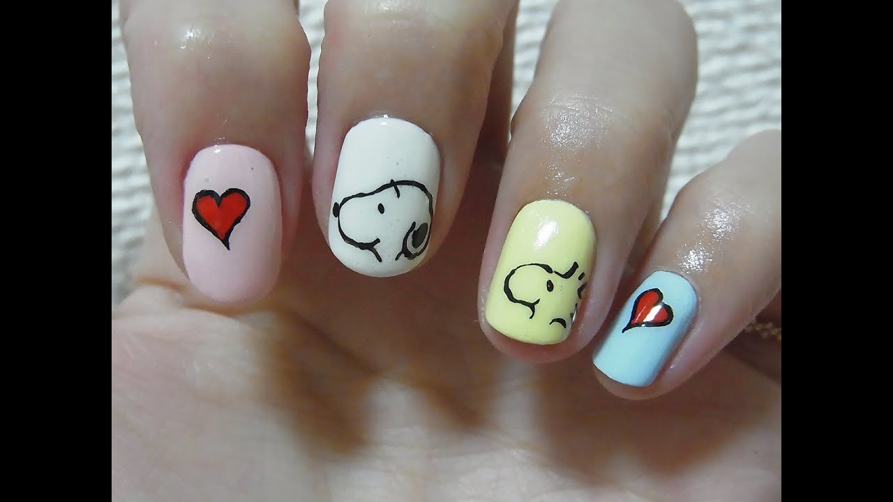 Youtube Nail Art
 Snoopy nail art