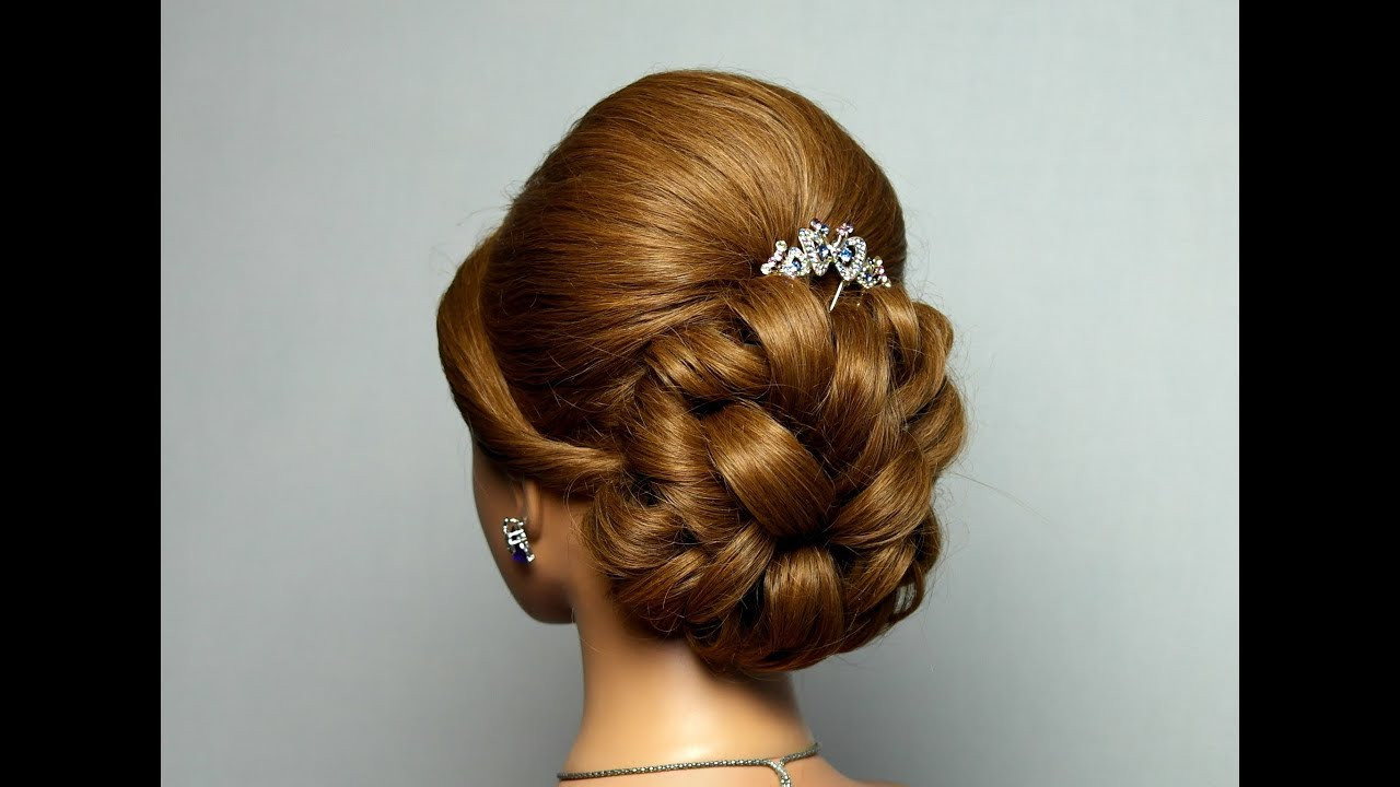 Youtube Updo Hairstyles
 Wedding prom hairstyle for long hair Bridal updo