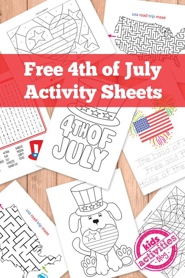 4th Of July Activities For Kids
 Free 4th of July Kids Activity Printables