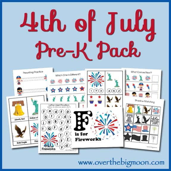 4th Of July Activities For Preschoolers
 4th of July Pre K Pack Over The Big Moon