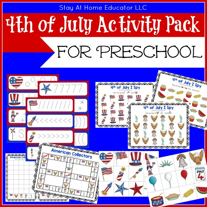4th Of July Activities For Preschoolers
 4th of July Activity Pack for Preschoolers Stay At Home