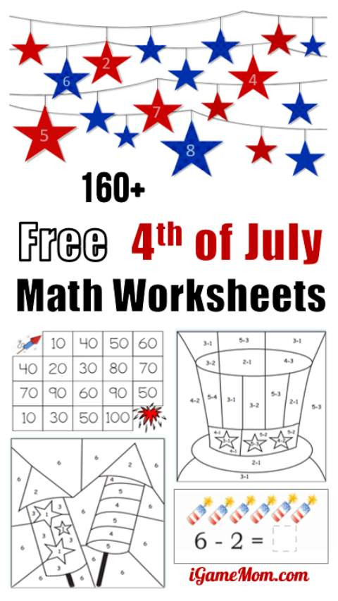 4th Of July Activities For Preschoolers
 160 Fourth of July Printable Math Worksheets