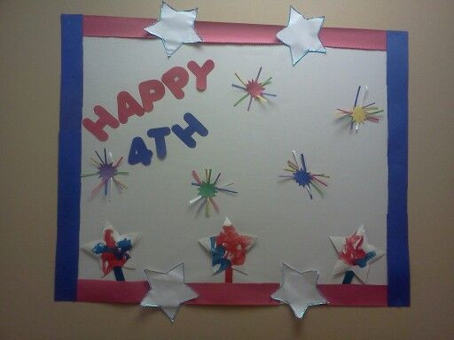 4th Of July Bulletin Board Ideas
 Toddler 4th of July stars and fireworks bulletin board