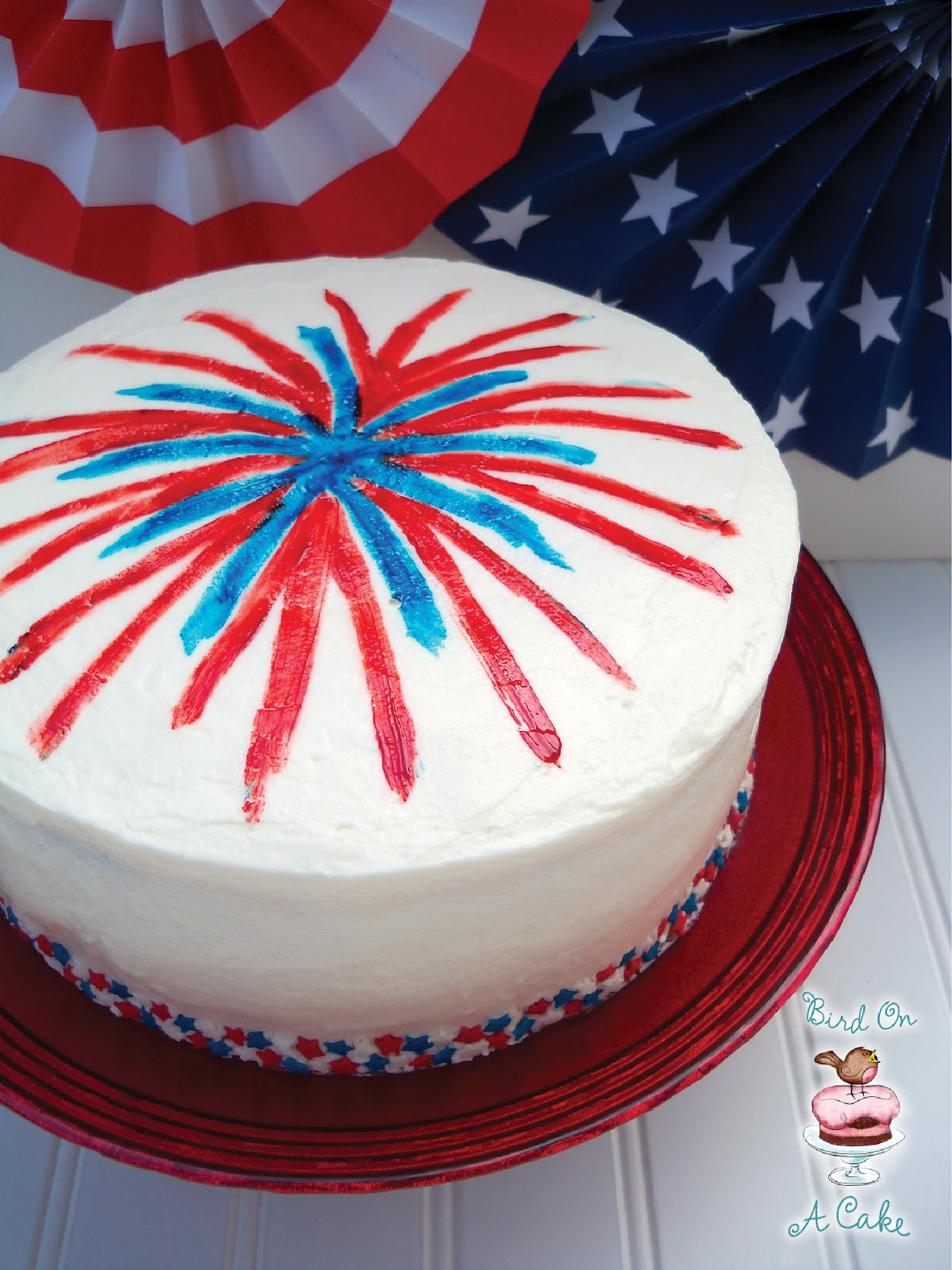 4th Of July Cake Ideas
 Bird A Cake 4th of July Fireworks Cake