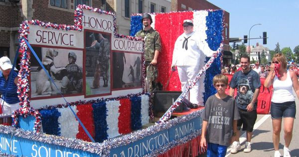 4th Of July Church Service Ideas
 Barrington Animal Hospital’s float was designed in honor