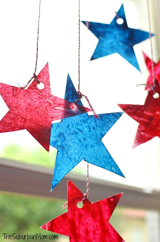 4th Of July Crafts
 4th of July Star Sun Catchers Kids Craft TheSuburbanMom