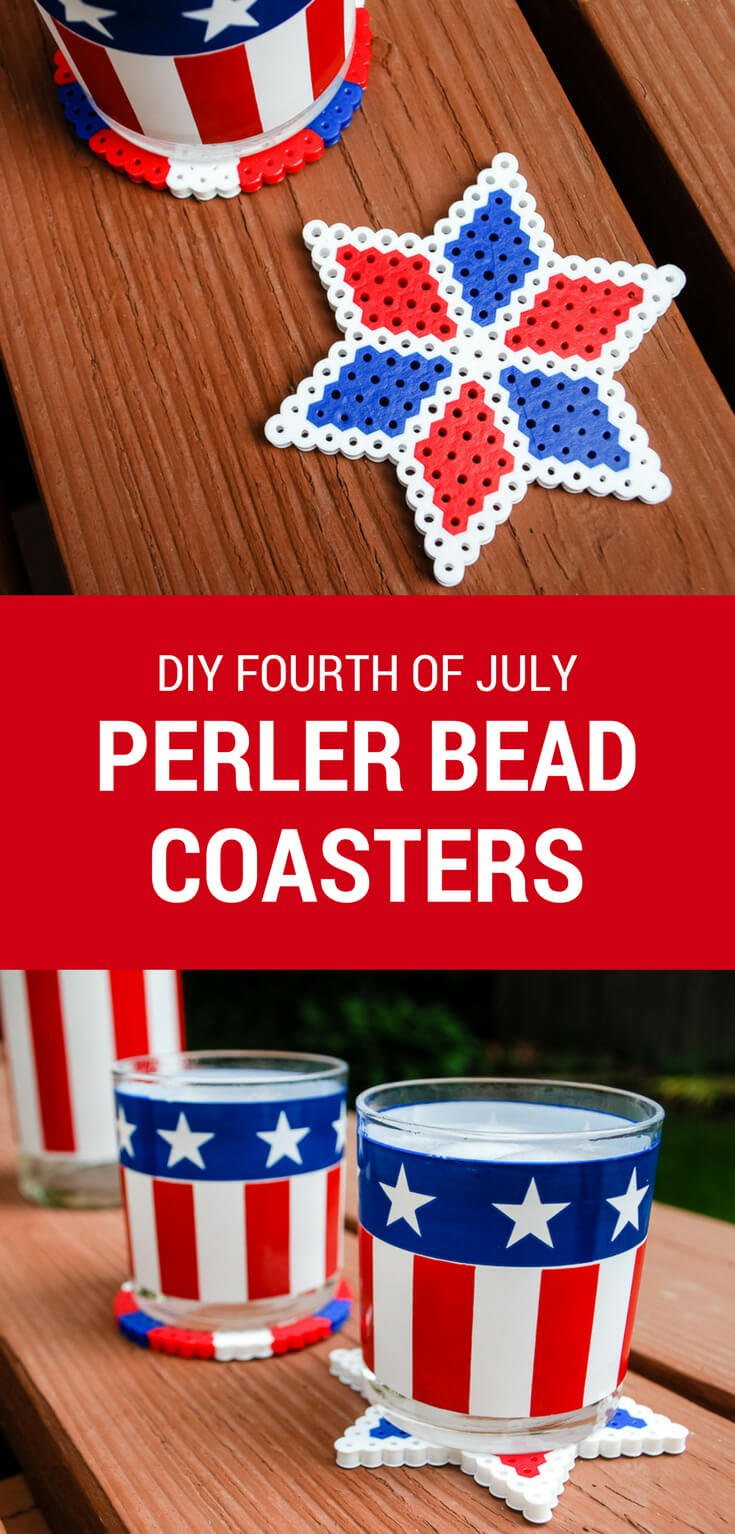 4th Of July Diy Crafts
 Fourth of July Kids Crafts Perler Bead DIY Coasters