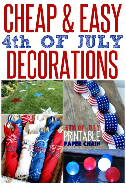 4th Of July Diy
 Cheap and Easy Patriotic Party Decorations Infarrantly