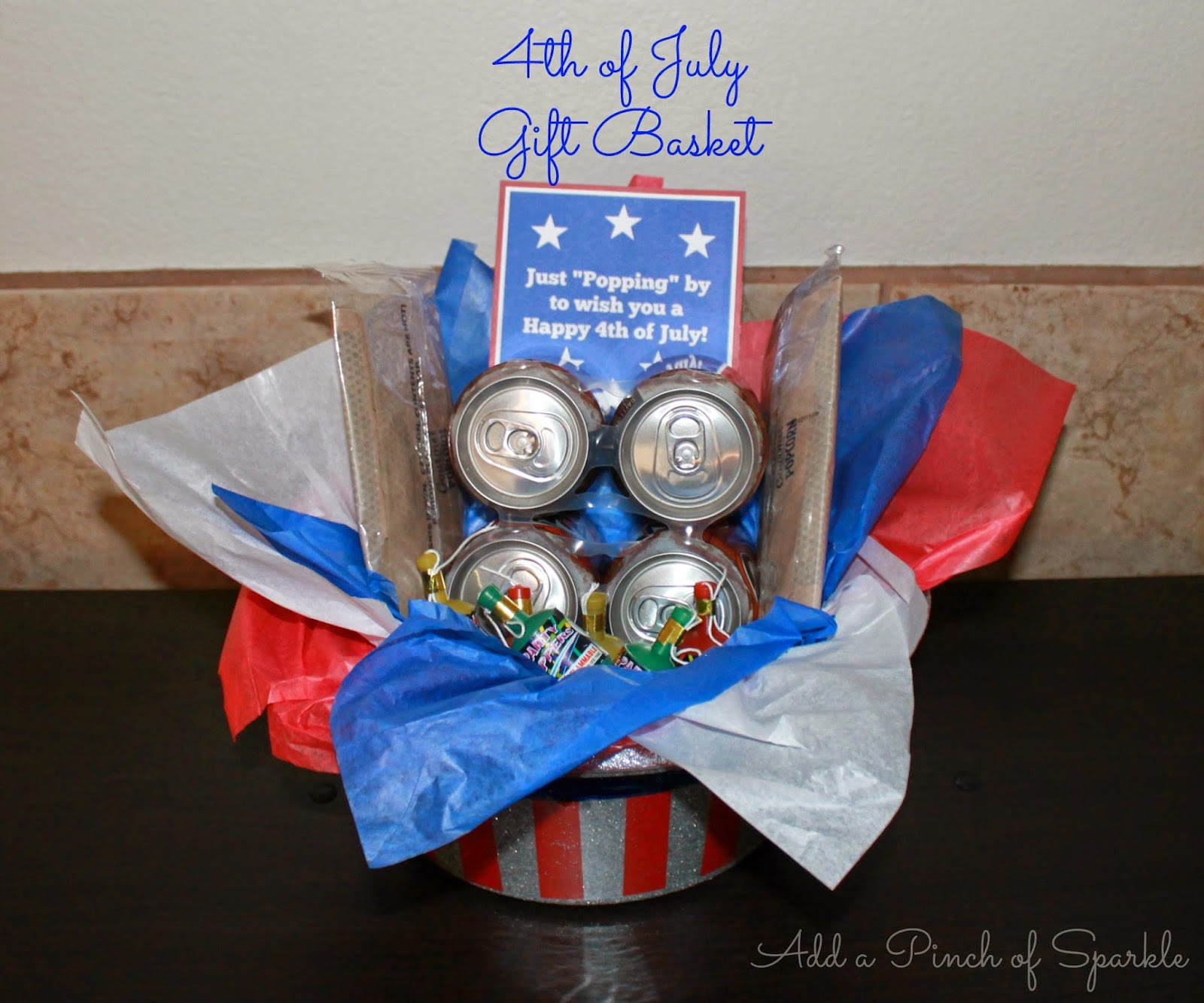 4th Of July Gift
 Add A Pinch Sparkle 4th of July Gift Basket