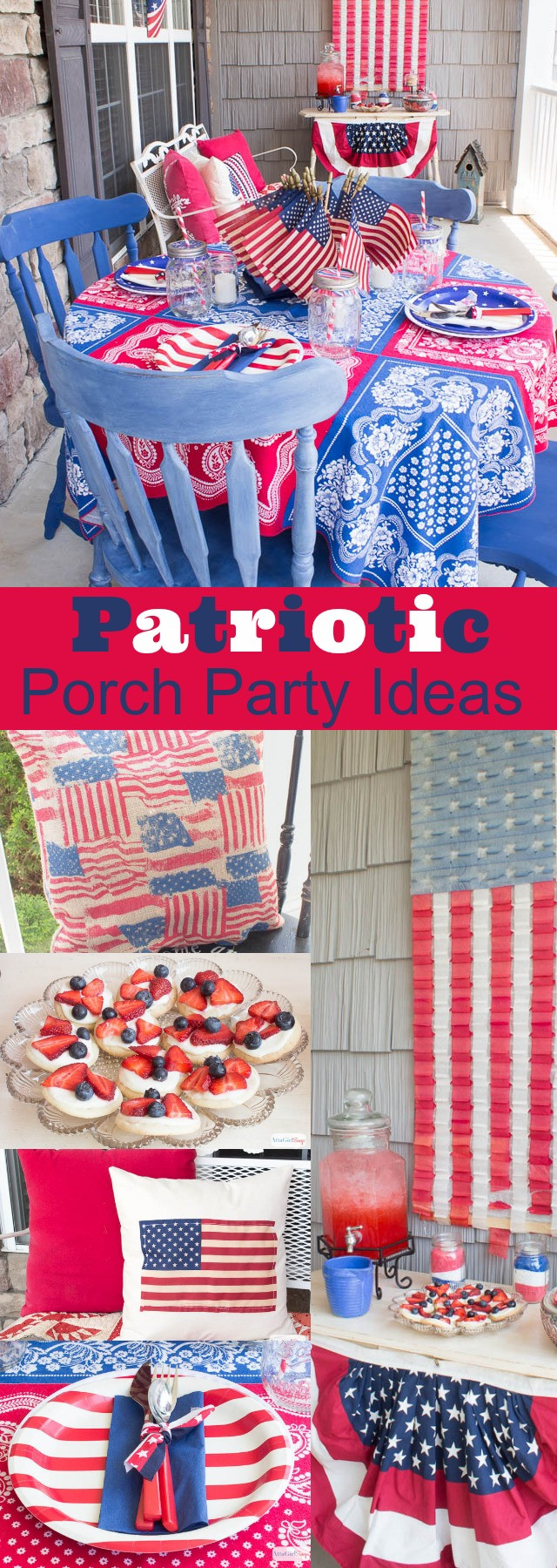 4th Of July Party Decorations
 DIY American Flag Pillow Atta Girl Says