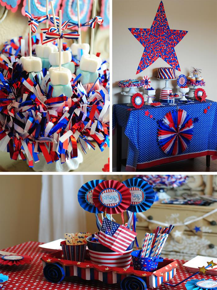 4th Of July Party Supplies
 Kara s Party Ideas Red White Blue July 4th Party Planning