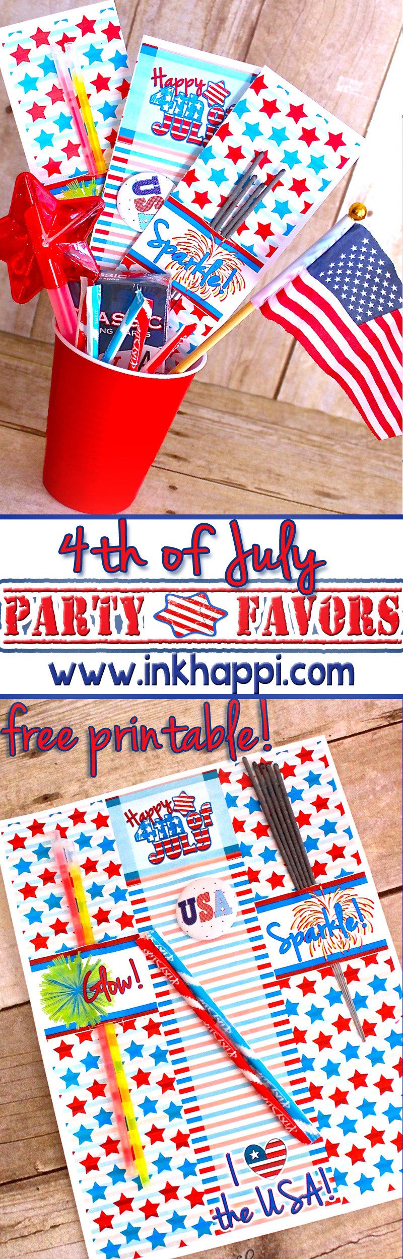 4th Of July Party Supplies
 4th of July Party favors Cheap and easy DIY inkhappi