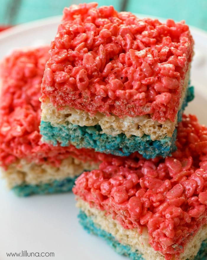 4th Of July Rice Krispie Treats Recipe
 Red White and Blueberry Cupcakes Lil Luna